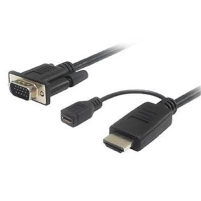 PremiumCord HDMI to VGA cable converter with micro USB power connector 2m