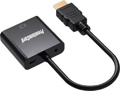 PremiumCord HDMI to VGA converter with sound 3.5mm stereo jack - black