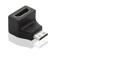PremiumCord Adapter Mini HDMI C Male to HDMI Female bent at a right angle of 90°