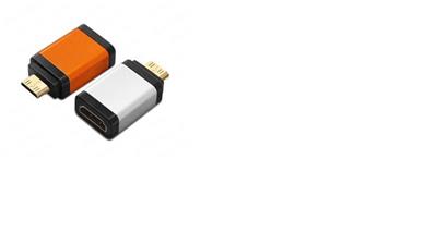 PremiumCord Adapter HDMI Type A female - mini HDMI Type C male, orange