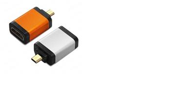 PremiumCord Adapter HDMI Type A female - micro HDMI Type D male, orange