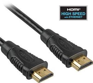 PremiumCord HDMI High Speed + Ethernet cable, gold-plated connectors, 0.5 m