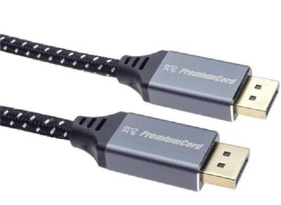 PremiumCord DisplayPort 1.4 connection cable, metal and gold-plated connectors, 0.5m