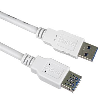 PremiumCord Extension cable USB 3.0 Super-speed 5Gbps AA, MF, 9pin, 0.5m white