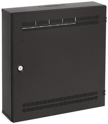 Solarix cabinet SOHO LC-18 on-wall with rails 2U, 4U a 11U, 550x550x150mm, black