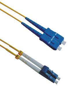 Masterlan fiber optic patch cord, LCupc/SCupc, Duplex, Singlemode 9/125, 1m