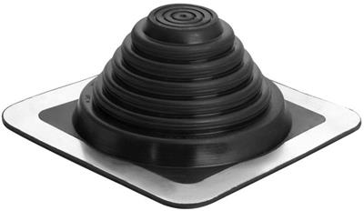 Roof penetration cuff 6-70mm, base 114x114mm, black