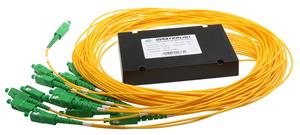 Masterlan PLC optical splitter - 1x16, 1260-1650nm, ABS box, SC / APC, 1.5m