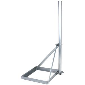 Tile base for pole mast disassembled for d = 40 to 50mm, including 1m mast