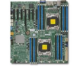 SUPERMICRO MB 2xLGA2011-3, iC612 16x DDR4 ECC R,10xSATA3 (PCI-E 3.0/2,4,1(x16,x8,x4),2x 10GbE LAN,IP