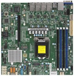 SUPERMICRO MB 1xLGA1151 (Xeon E3-21xx,i3), C242, 4xDDR4, 6xSATA3, M.2, 1xPCIe3.0 x16, VGA, 4x LAN, I