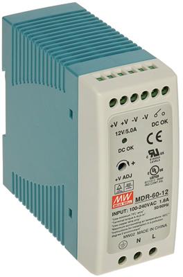 MEAN WELL MDR-60-12 switching power supply for DIN rail 60W 12V