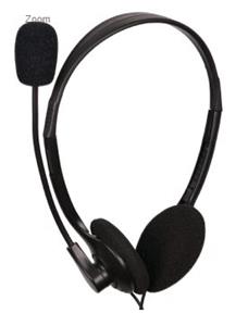 Headphones with mik C-tech MHS-123, black