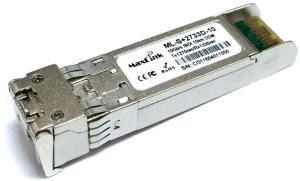 MaxLink 10G SFP+ optical module, WDM(BiDi), SM, Tx 1270/Rx1330nm, 10km, 1x LC connector, DDM