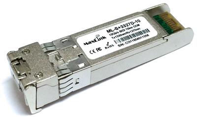 MaxLink 10G SFP+ optical module, WDM(BiDi), SM, Tx 1330/Rx1270nm, 20km, 1x LC connector, DDM