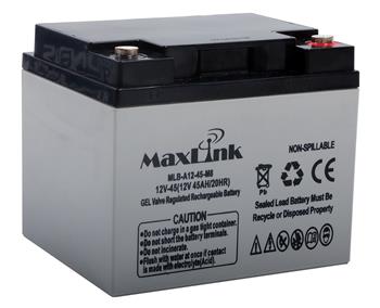 MaxLink lead acid battery AGM 12V 45Ah, M6