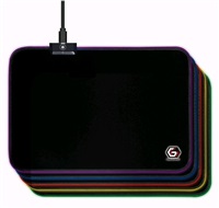 GEMBIRD Mouse pad MP-GAMELED-M, USB, RGB backlight, gaming, 250x350mm, fabric, black