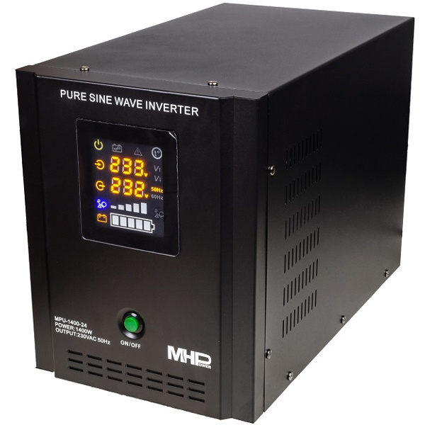 Backup power supply MHPower MPU-1400-24, UPS, 1400W, pure sine, 24V