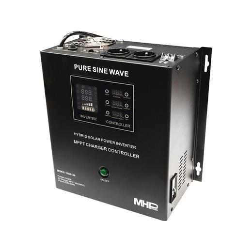 Backup power supply MHPower MSKD-1400-24, UPS, 1400W, pure sine, 24V, MPPT solar controller