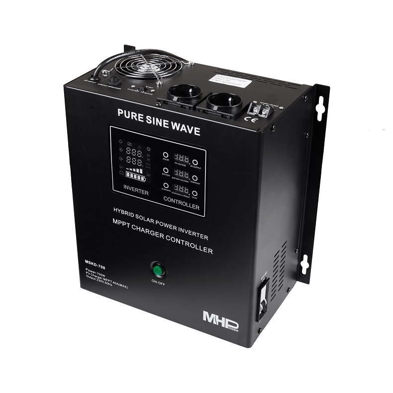 Backup power source MHPower MSKD-1600-12, UPS, 1600W, true sinus, 12V, MPPT solar controller