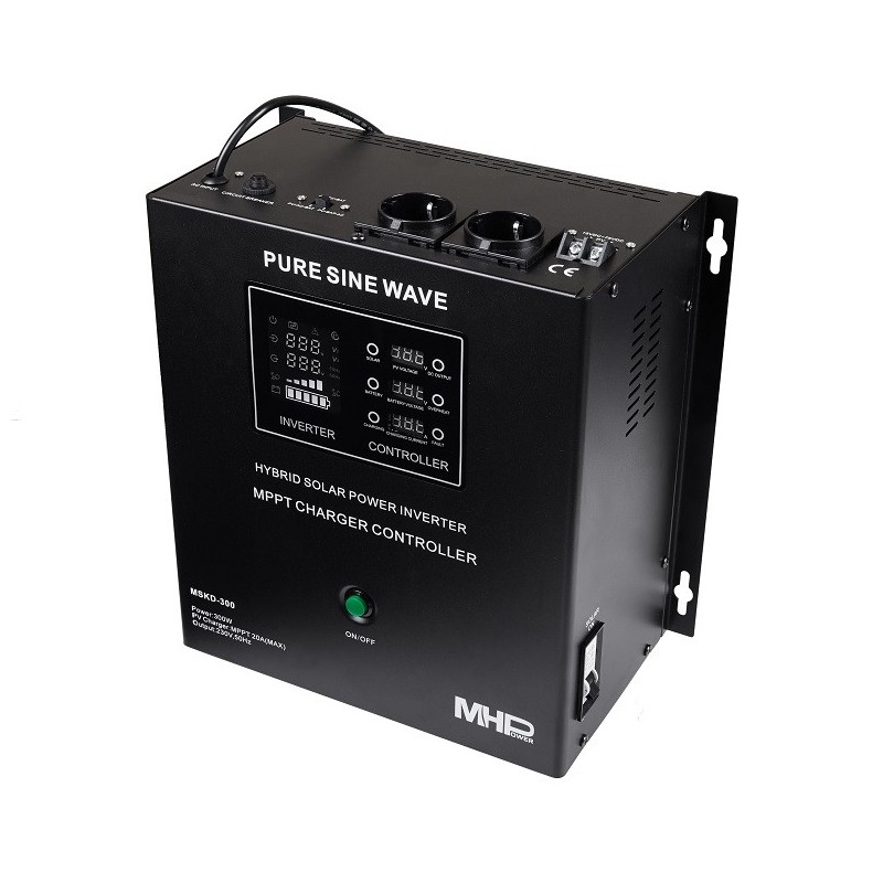 Backup power supply MHPower MSKD-300-12, UPS, 300W, pure sine, 12V, MPPT solar controller
