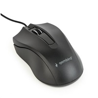 GEMBIRD mouse MUS-3B-01, wired, optical, 1000 dpi, USB, black