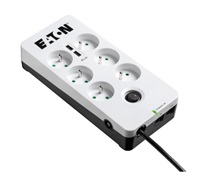 Eaton Protection Box 6 Tel@ USB FR, overvoltage protection, 6 outlets, 2x USB charger, 1m