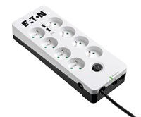 Eaton Protection Box 8 Tel@ USB FR, overvoltage protection, 8 outlets, 2x USB charger, 1m