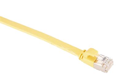 Masterlan comfort patch cable U/FTP, flat, Cat6A, 1m, yellow, LSZH