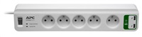 APC Essential SurgeArrest 5 outlets with 5V, 2.4A 2 port USB Charger 230V France