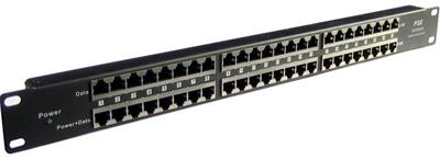 MaxLink POE panel 24 ports, 1U for rack 19 , shielded