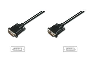Digitus connection cable DVI-D (24 + 1), Shielded, DualLink, Black, 0.5 m