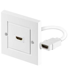 PremiumCord HDMI, panel socket, 1x HDMI A - HDMI A Female / Female, white