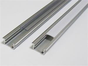 ALUMINUM recessed profile for led strips, 2m, for strip 10mm, ALU MOLDING