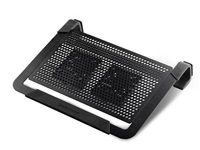 Coolermaster NotePal cooling ALU stand U2 Plus for NTB 12-17  ;black, 2x8cm fan