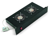 TRITON 19  fan unit, 2 fans-230V / 70W, thermostat, black