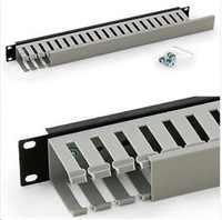 TRITON 19  cable management panel 1U-sided plastic strip, gray-black = corresponds to the picture!