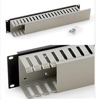 TRITON 19  cable management panel 2U one-sided plastic strip, gray-black = corresponds to the picture!