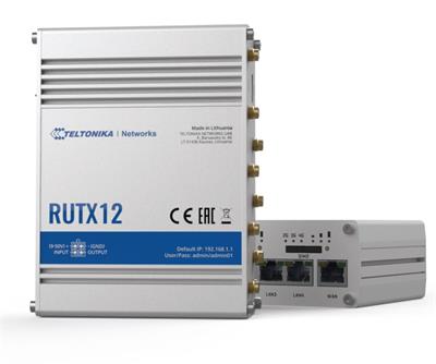 Teltonika RUTX12DUAL LTE CAT 6 industrial cellular router