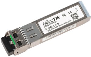 MikroTik SFP module S-55DLC80D, SM, 80km, 1.25G, 1550nm, 2x LC