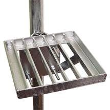Step for pole, 40x30cm + stirrup with 100mm diameter
