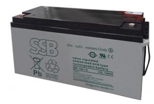 SSB AGM lead acid battery 12V 150Ah, lifetime 10-12 years, M8 connector