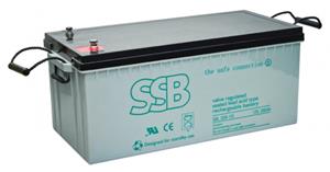 SSB AGM lead acid battery 12V 200Ah, lifetime 10-12 years, M8 connector