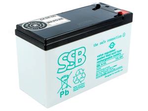 SSB AGM lead acid battery 12V 9Ah, lifetime 10-12 years, Faston 6,3mm