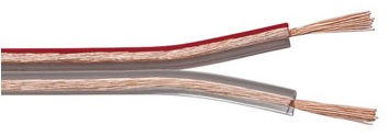 SCY cable for speaker, double line, 2x 4,0mm, 1m