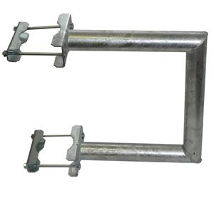 Antenna holder on mast  C , lenght 40cm, height 50cm, d=60mm with serrated clamp