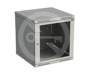 Solarix wall cabinet SENSA 12U 600mm, glass door, grey
