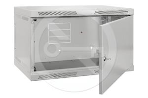 Solarix wall cabinet assembled SENSA 18U 400mm, solid door, gray