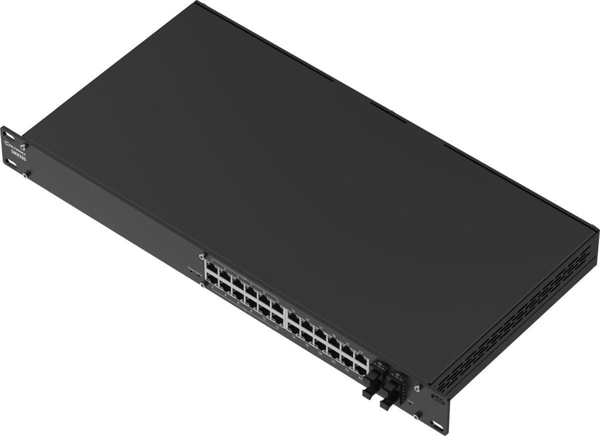 Teltonika SWM280 Industrial Managed Switch, 24x GLAN, 4x SFP, Falf PoE Switch