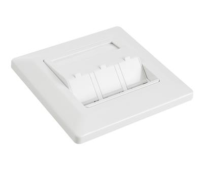 Solarix modular socket for 3 flush-mounted keystones, white